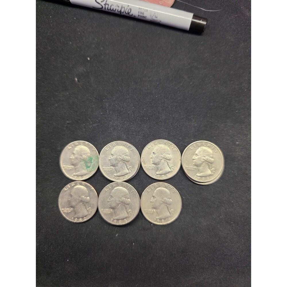11 US Quarters Liberty 1980s Collectible Coins